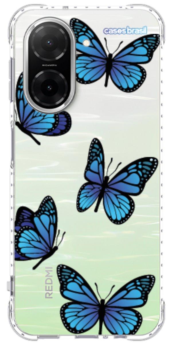 Capinha para Celular Borboletas Azuis