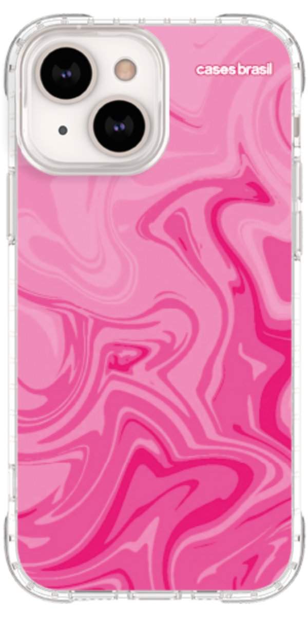 Capinha para Celular Mármore Líquido Pink
