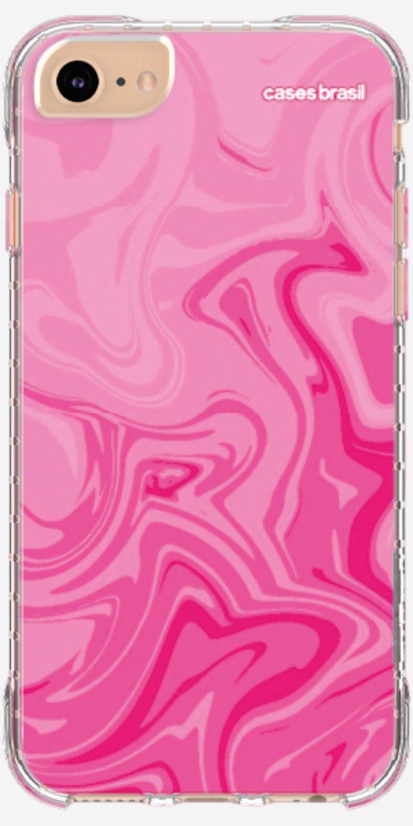 Capinha para Celular Mármore Líquido Pink