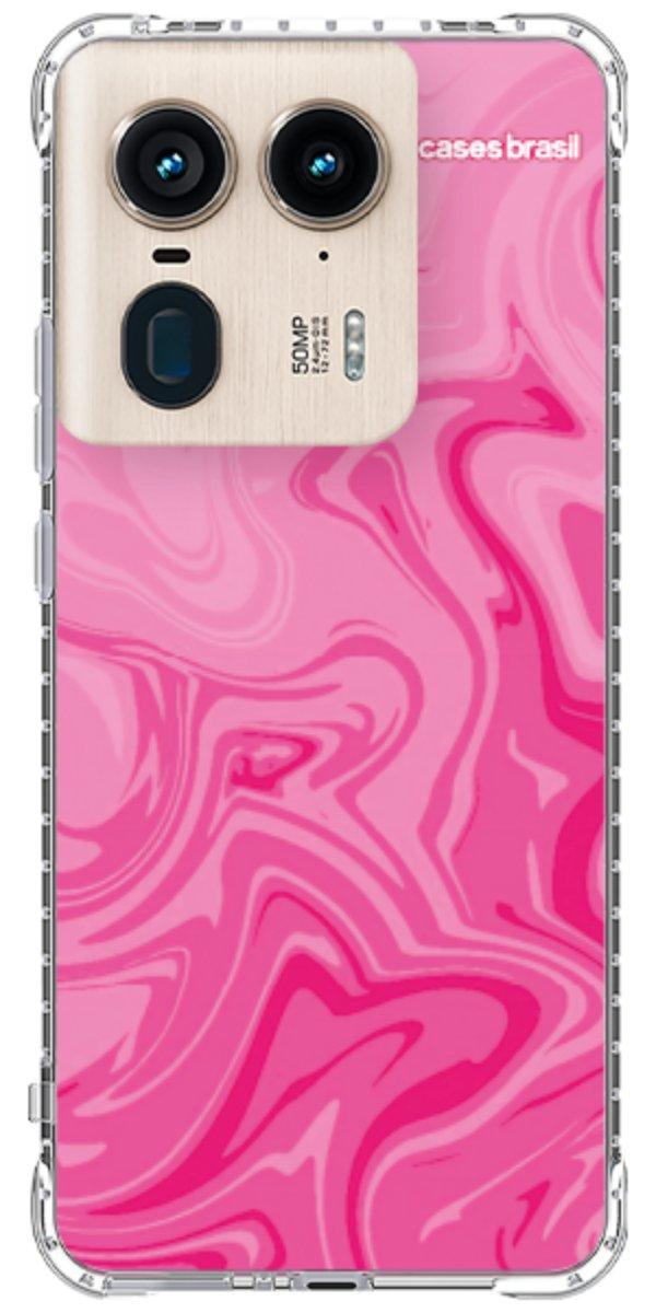 Capinha para Celular Mármore Líquido Pink