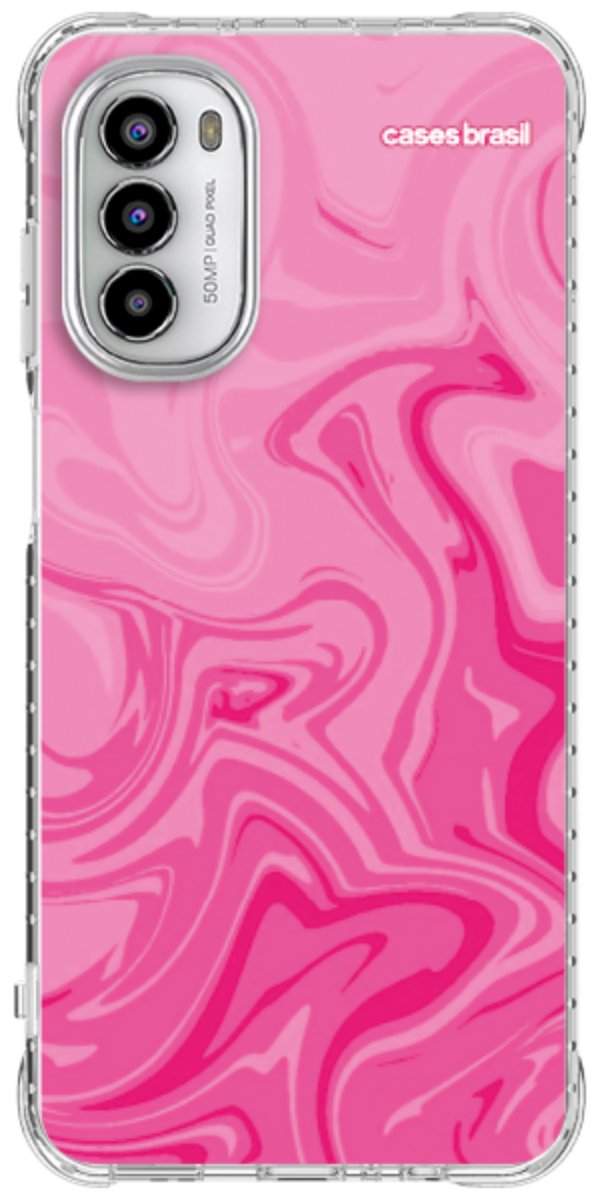 Capinha para Celular Mármore Líquido Pink