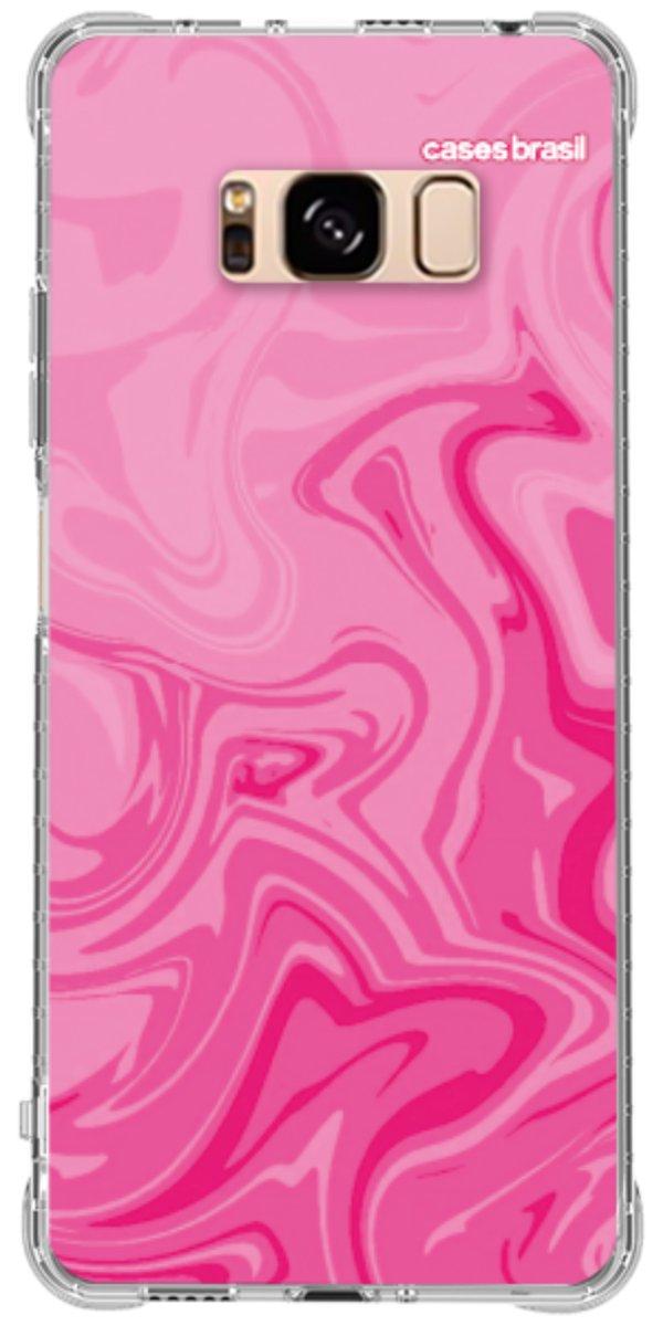 Capinha para Celular Mármore Líquido Pink