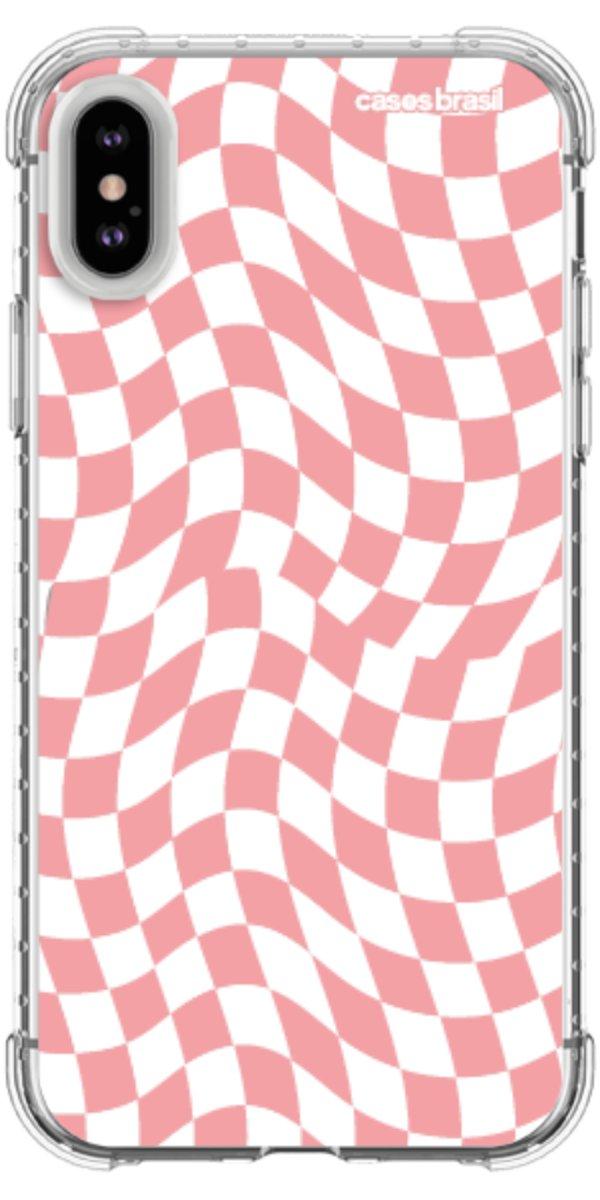 Capinha para Celular Xadrez Ondulado Coral