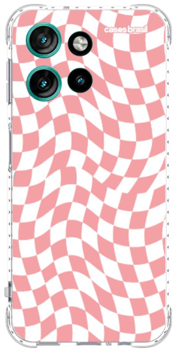 Capinha para Celular Xadrez Ondulado Coral