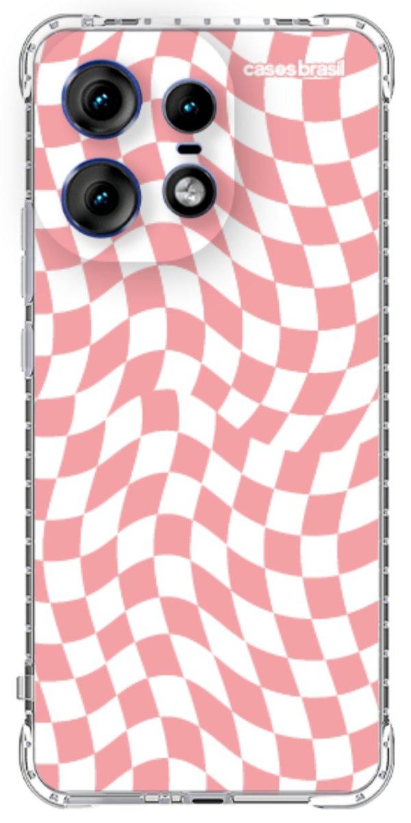 Capinha para Celular Xadrez Ondulado Coral