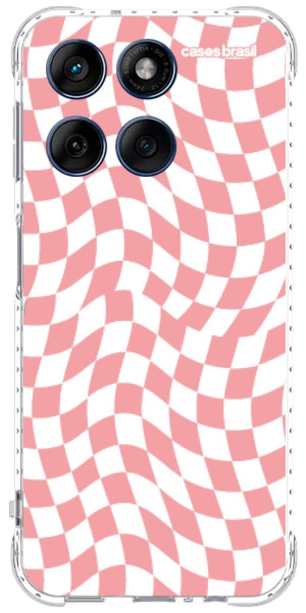Capinha para Celular Xadrez Ondulado Coral