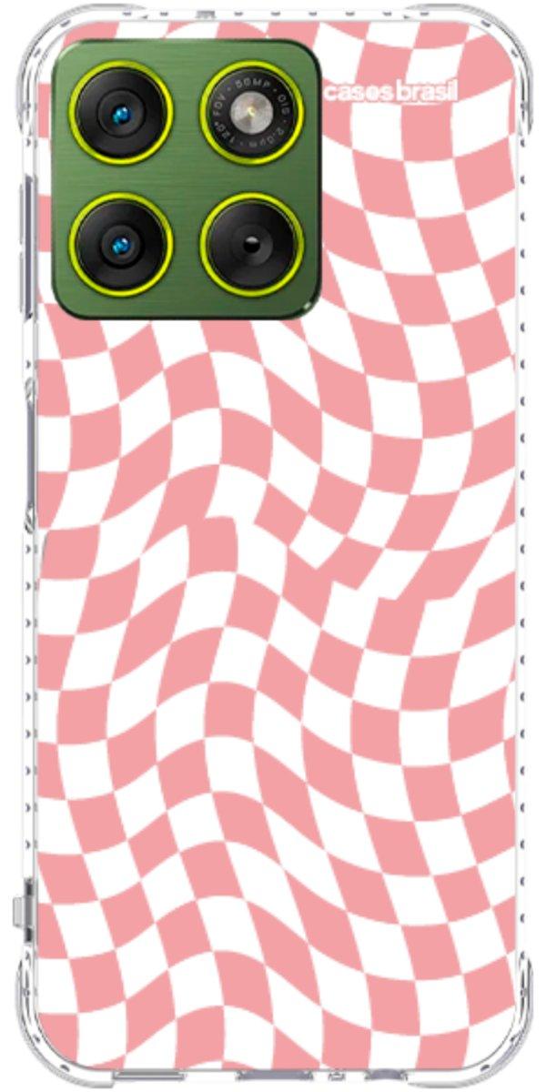 Capinha para Celular Xadrez Ondulado Coral