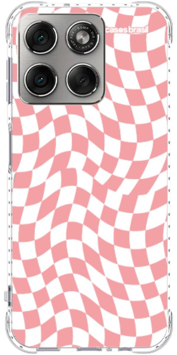 Capinha para Celular Xadrez Ondulado Coral
