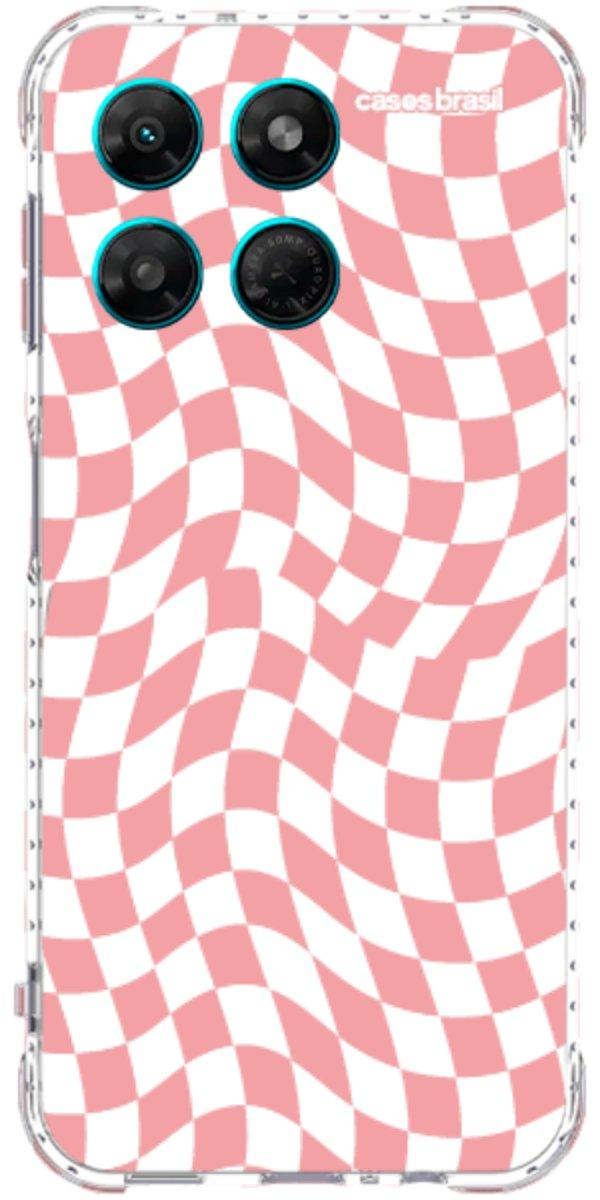 Capinha para Celular Xadrez Ondulado Coral