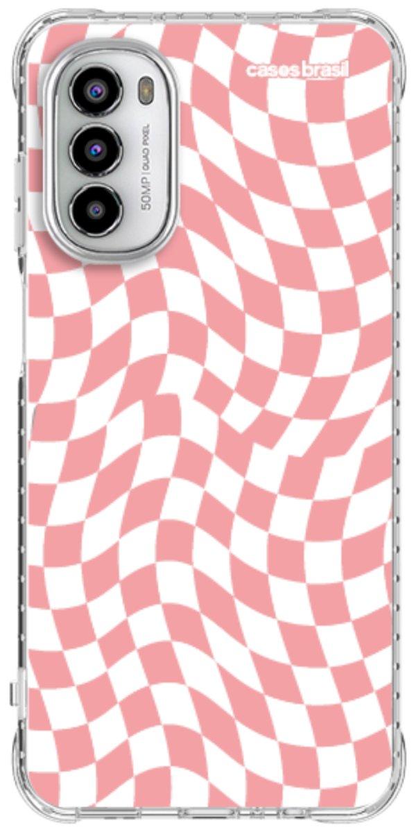 Capinha para Celular Xadrez Ondulado Coral