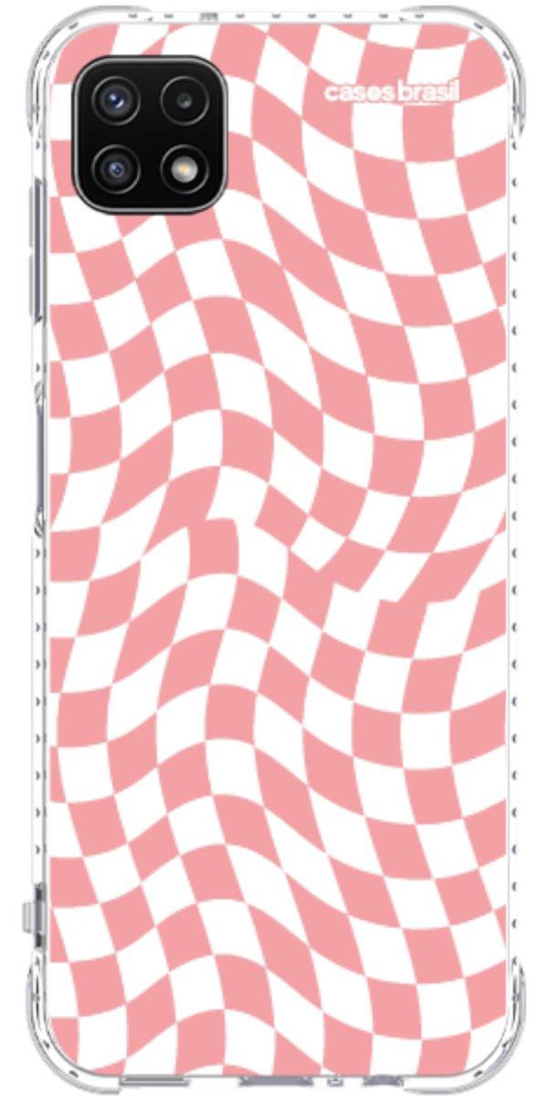 Capinha para Celular Xadrez Ondulado Coral