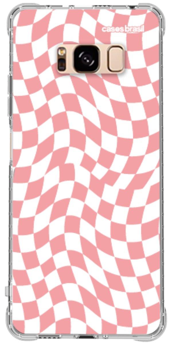 Capinha para Celular Xadrez Ondulado Coral