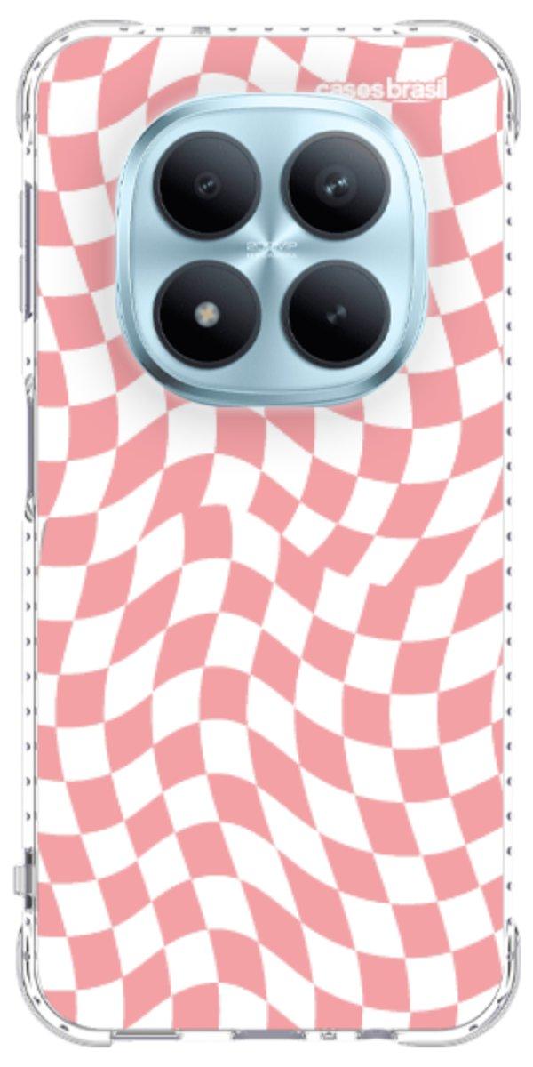 Capinha para Celular Xadrez Ondulado Coral