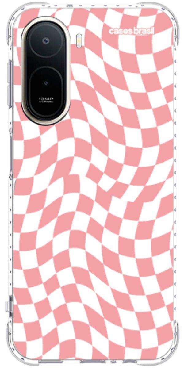 Capinha para Celular Xadrez Ondulado Coral