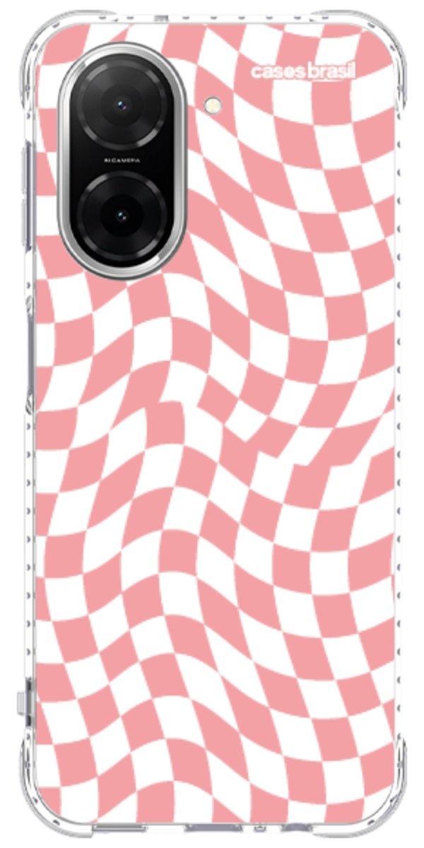 Capinha para Celular Xadrez Ondulado Coral