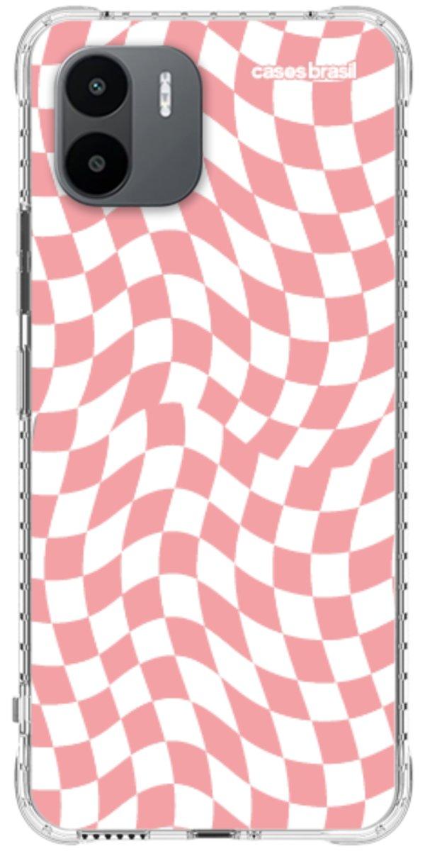 Capinha para Celular Xadrez Ondulado Coral