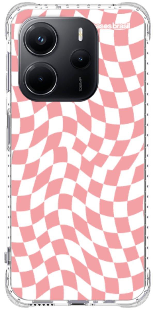 Capinha para Celular Xadrez Ondulado Coral
