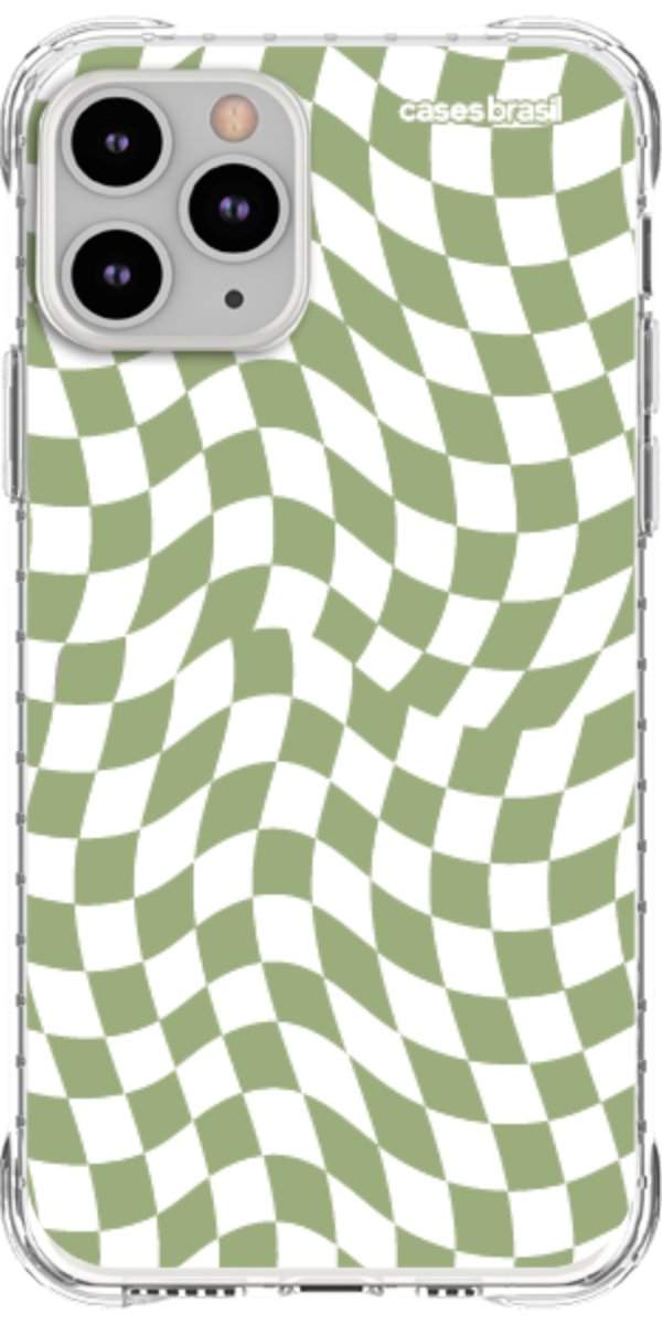 Capinha para Celular Xadrez Ondulado Verde