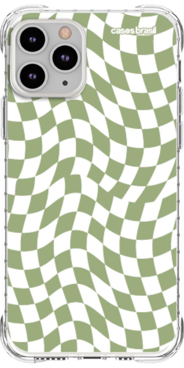 Capinha para Celular Xadrez Ondulado Verde