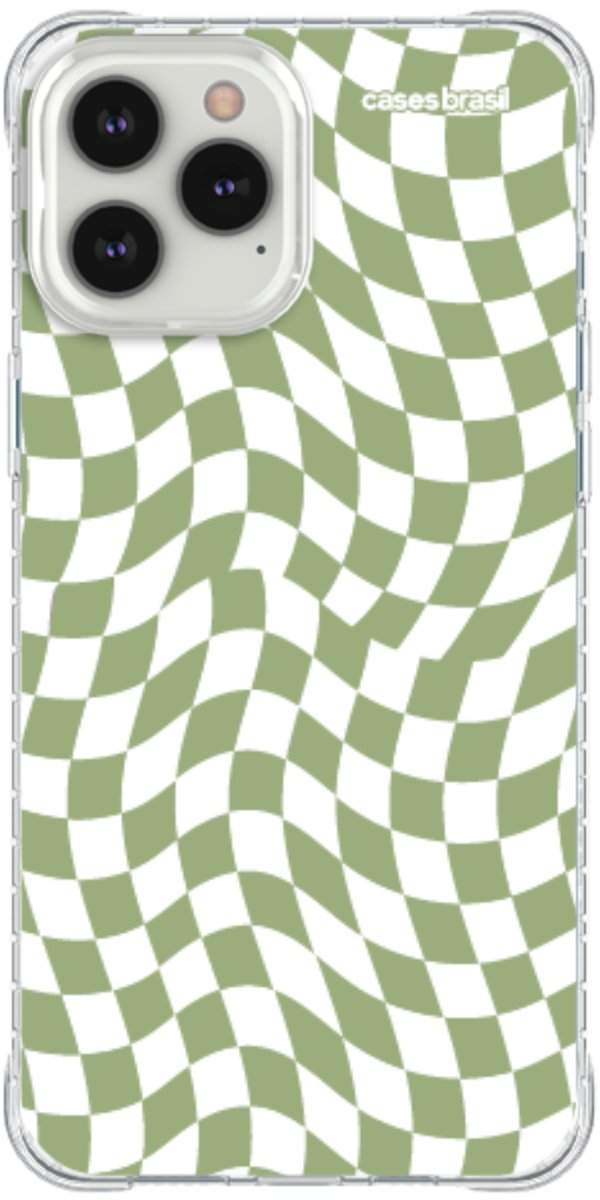 Capinha para Celular Xadrez Ondulado Verde