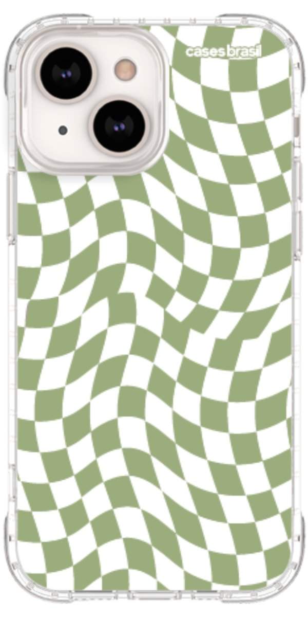 Capinha para Celular Xadrez Ondulado Verde