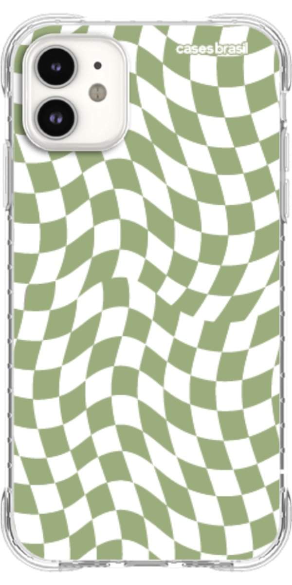 Capinha para Celular Xadrez Ondulado Verde