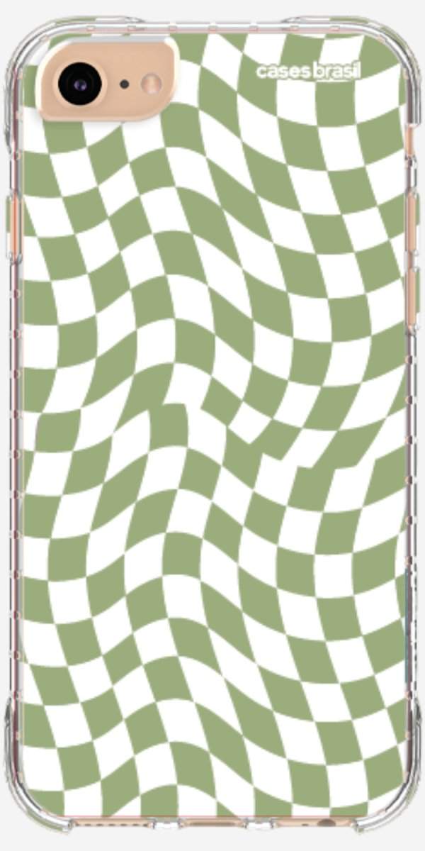 Capinha para Celular Xadrez Ondulado Verde