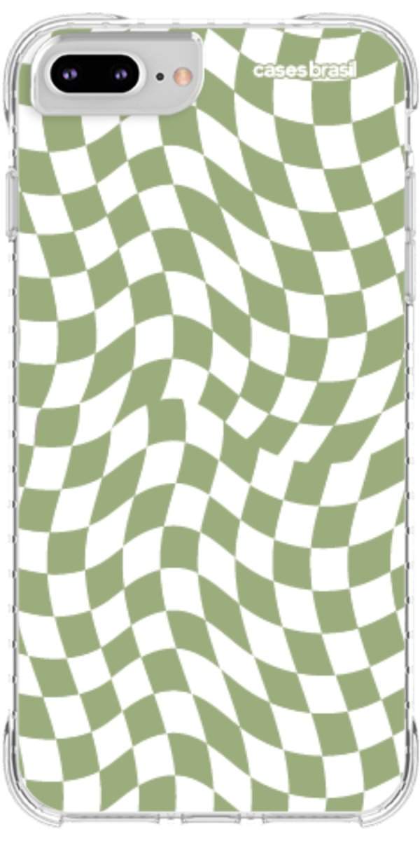 Capinha para Celular Xadrez Ondulado Verde