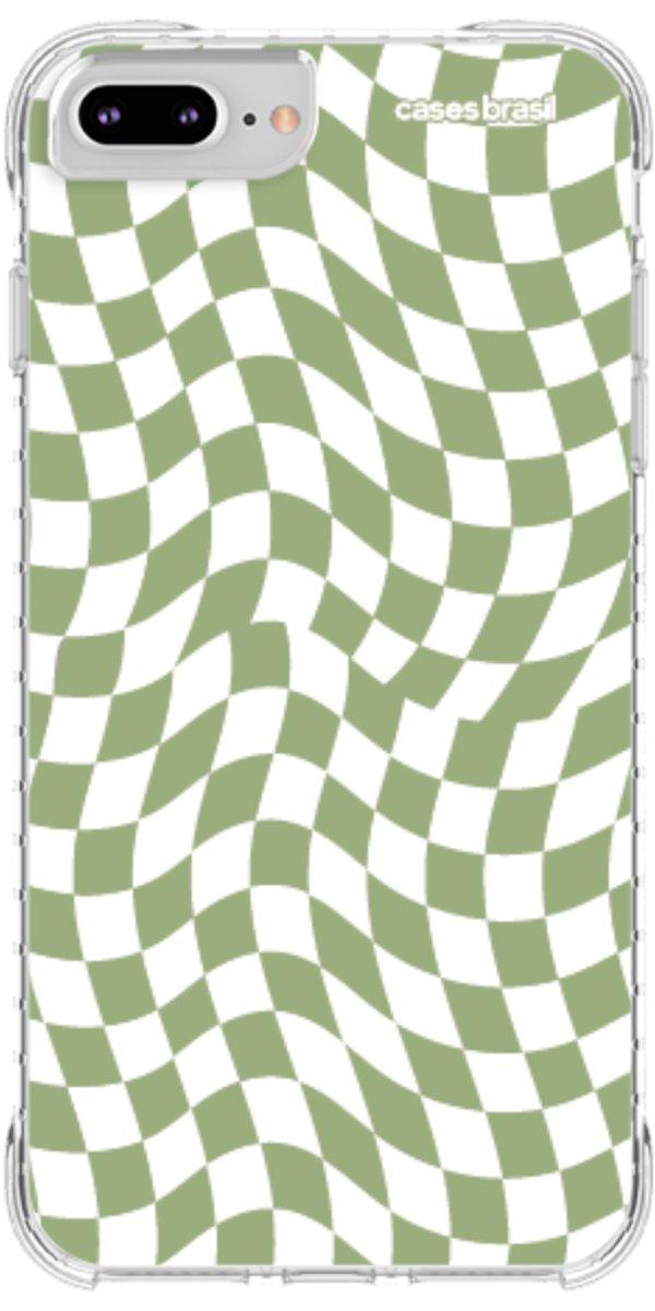 Capinha para Celular Xadrez Ondulado Verde