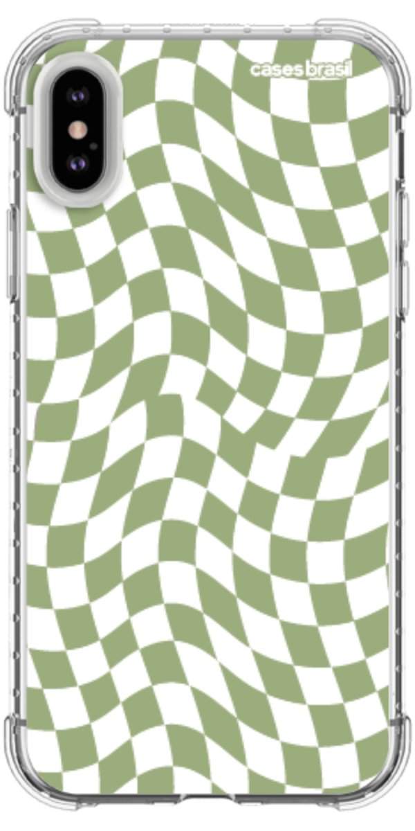 Capinha para Celular Xadrez Ondulado Verde