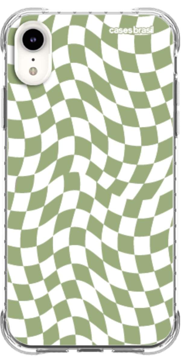 Capinha para Celular Xadrez Ondulado Verde