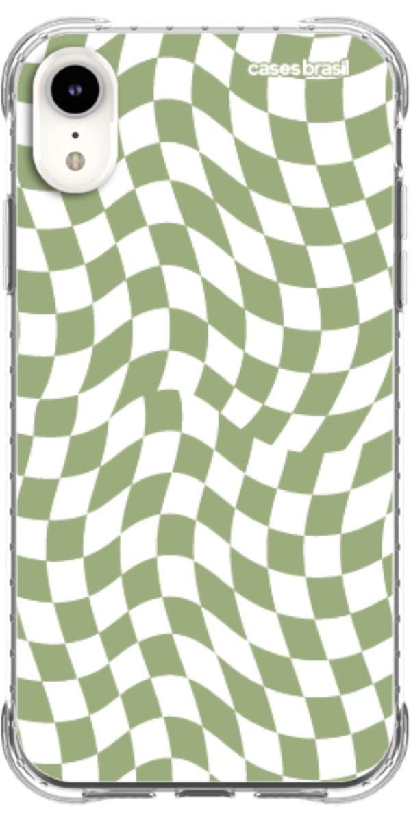 Capinha para Celular Xadrez Ondulado Verde