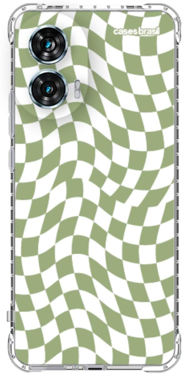 Capinha para Celular Xadrez Ondulado Verde