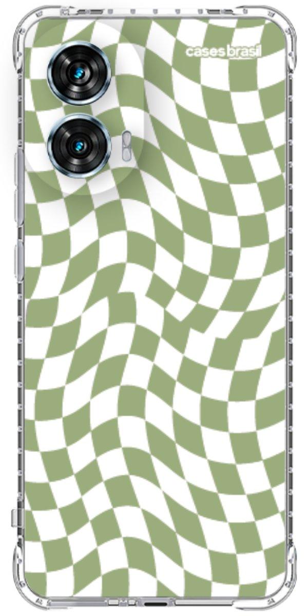 Capinha para Celular Xadrez Ondulado Verde