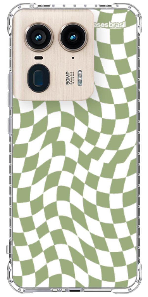 Capinha para Celular Xadrez Ondulado Verde