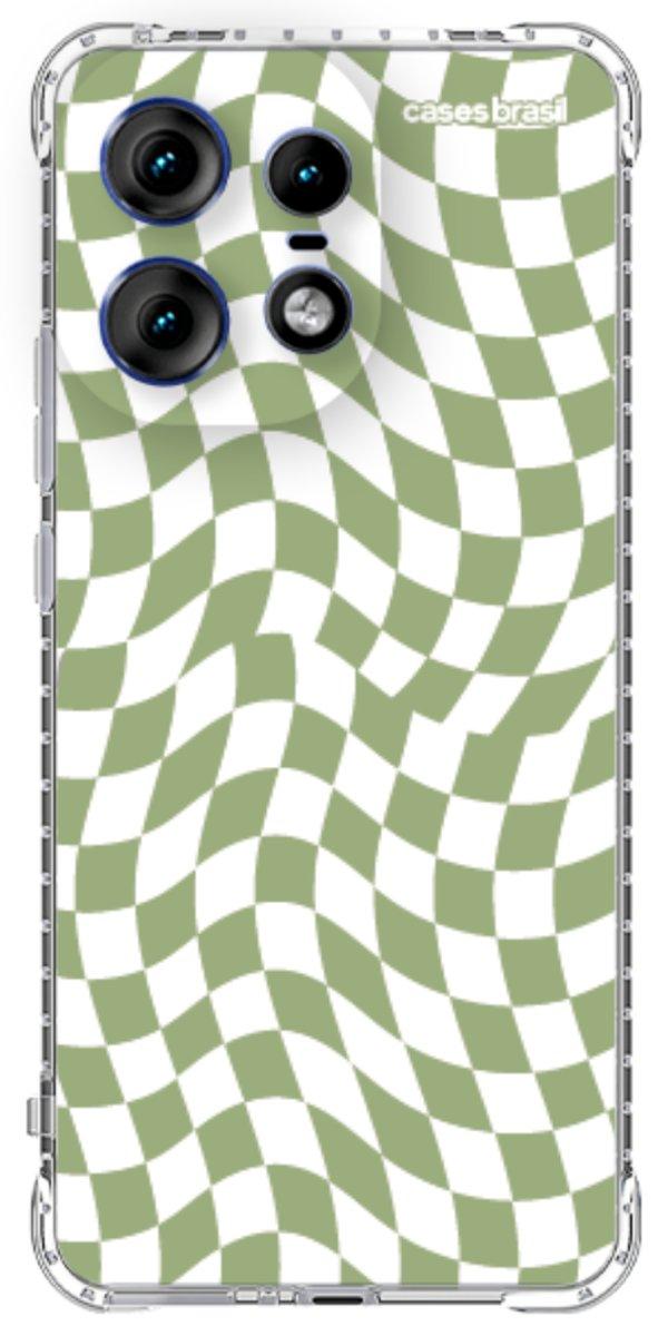 Capinha para Celular Xadrez Ondulado Verde