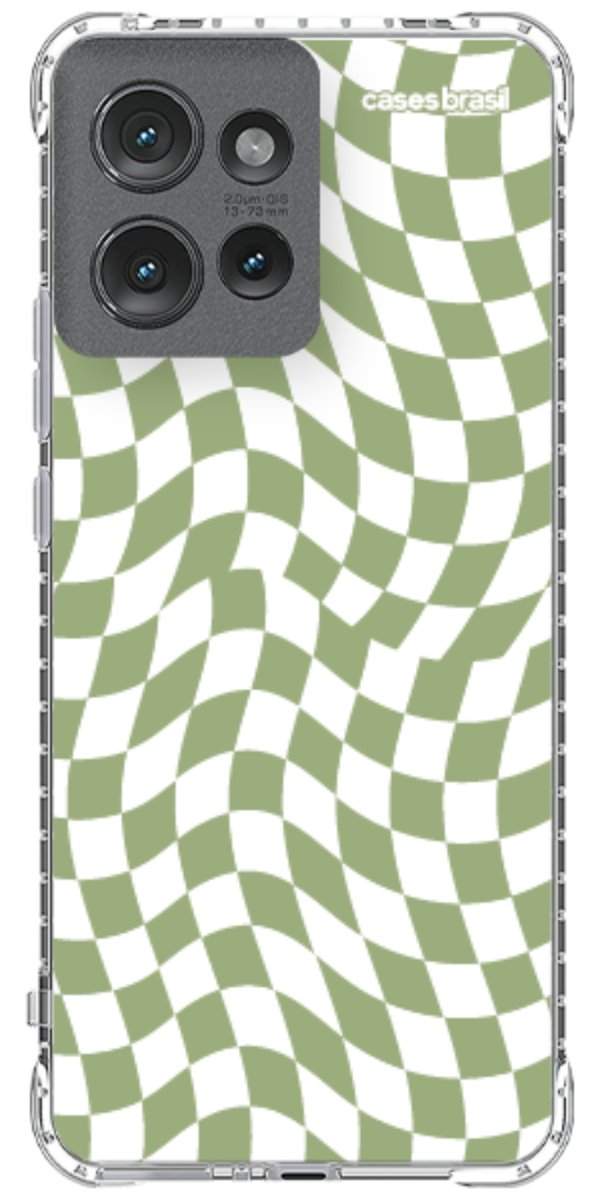 Capinha para Celular Xadrez Ondulado Verde