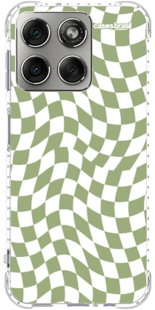 Capinha para Celular Xadrez Ondulado Verde