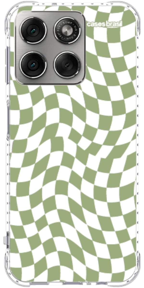 Capinha para Celular Xadrez Ondulado Verde