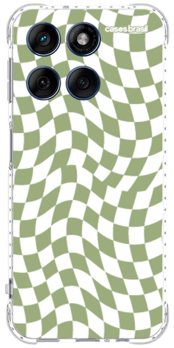 Capinha para Celular Xadrez Ondulado Verde