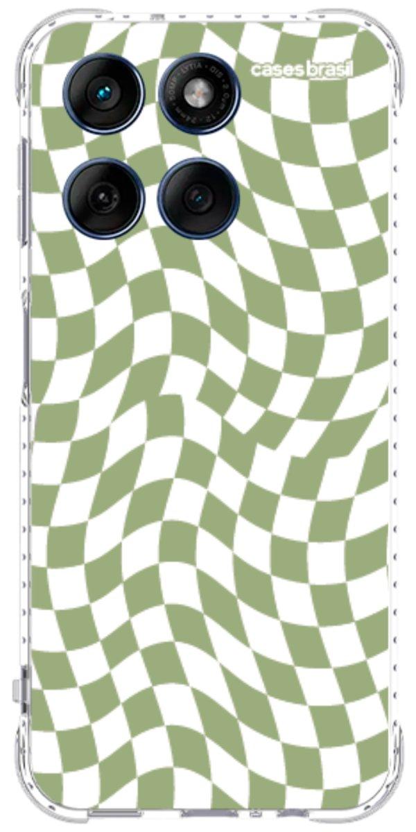 Capinha para Celular Xadrez Ondulado Verde