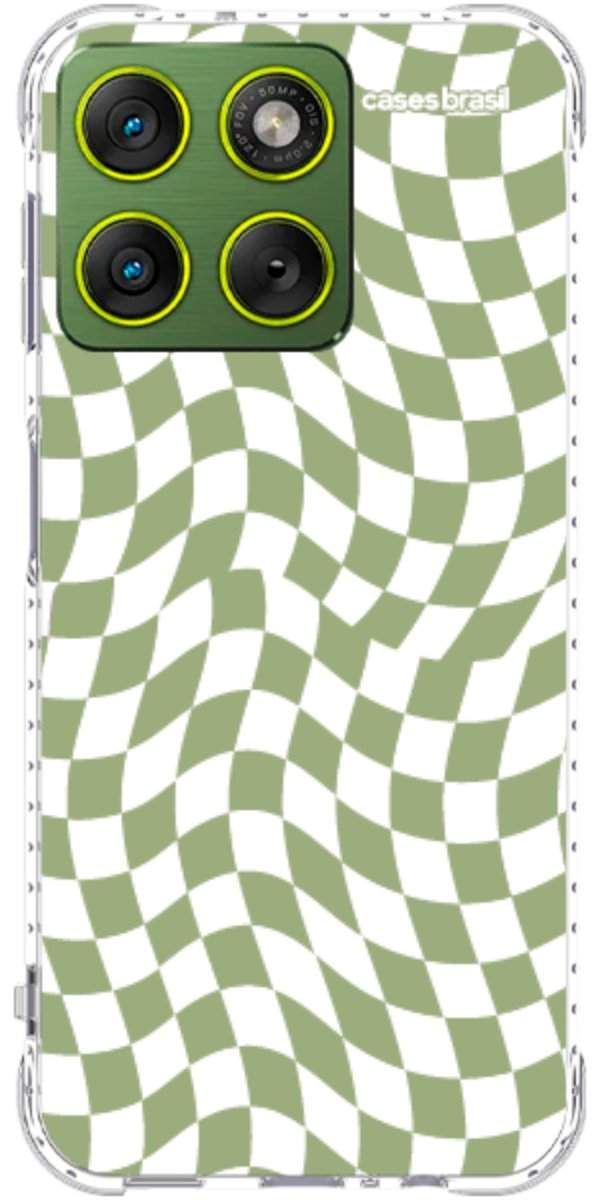 Capinha para Celular Xadrez Ondulado Verde