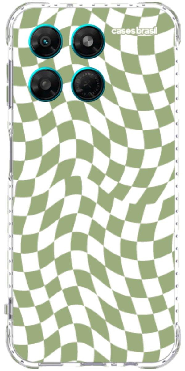 Capinha para Celular Xadrez Ondulado Verde