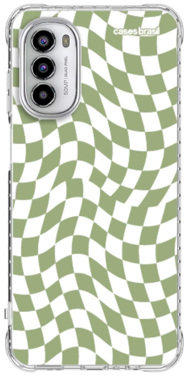 Capinha para Celular Xadrez Ondulado Verde