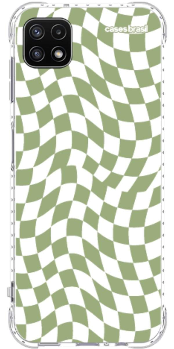 Capinha para Celular Xadrez Ondulado Verde