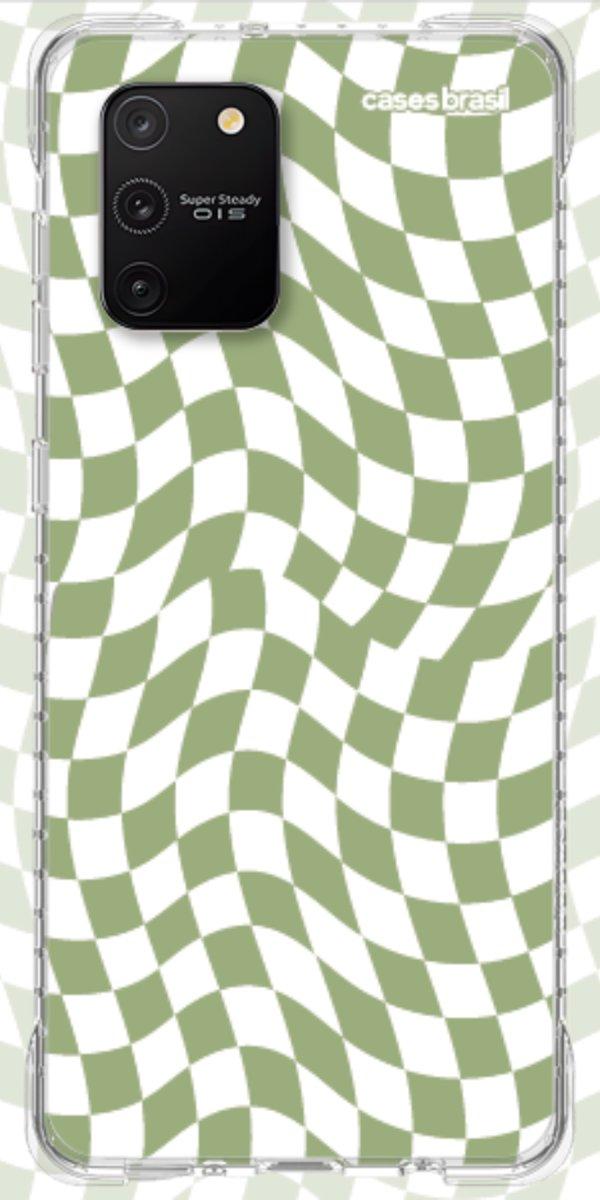 Capinha para Celular Xadrez Ondulado Verde