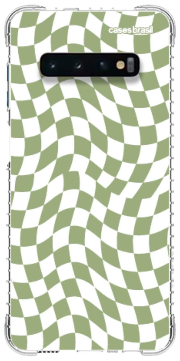 Capinha para Celular Xadrez Ondulado Verde