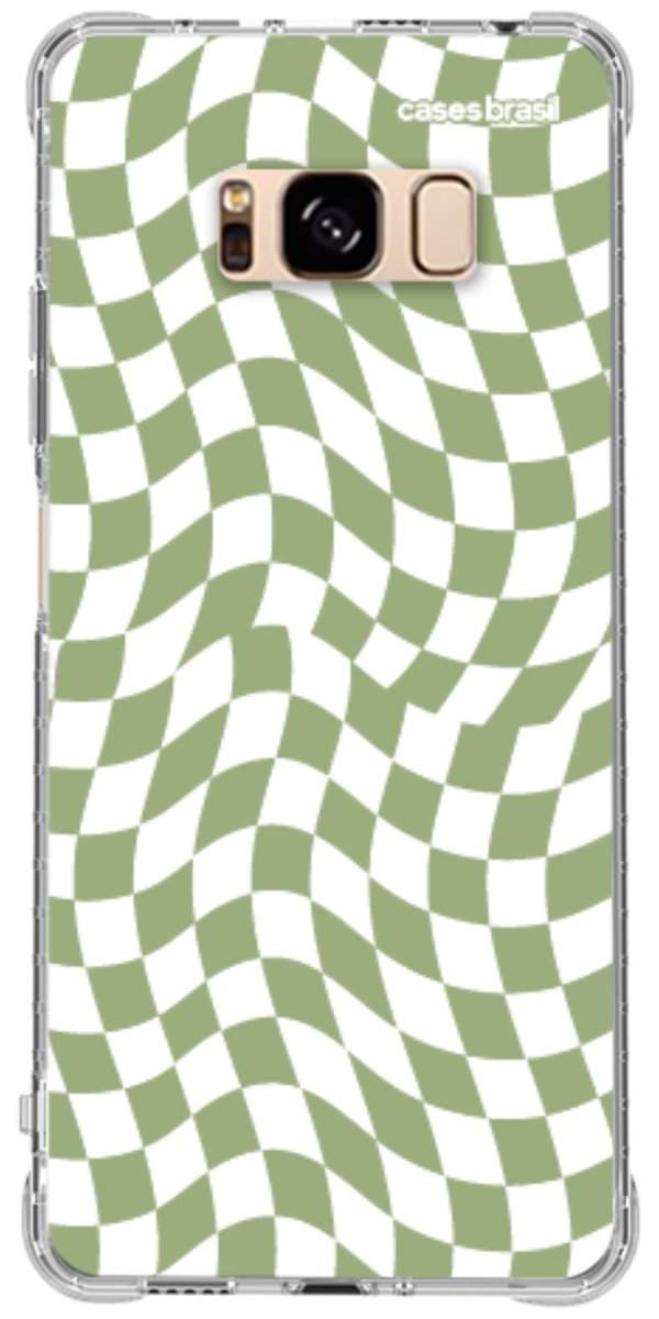 Capinha para Celular Xadrez Ondulado Verde