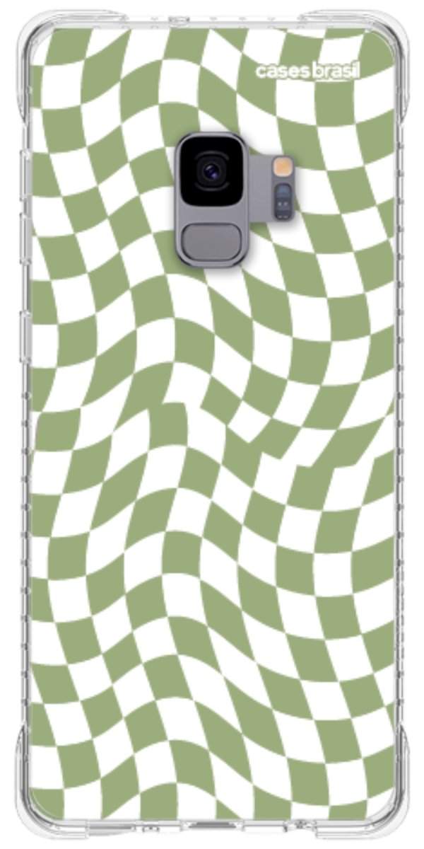 Capinha para Celular Xadrez Ondulado Verde