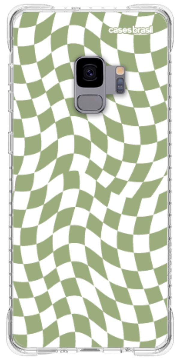 Capinha para Celular Xadrez Ondulado Verde